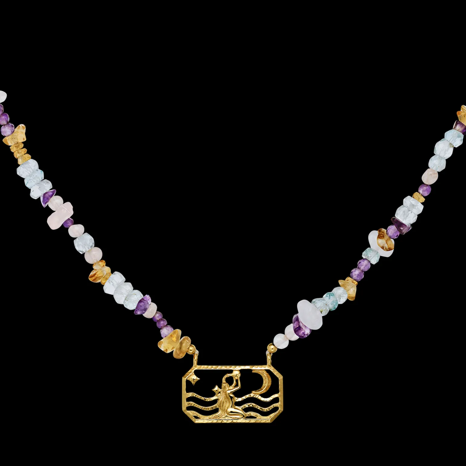 zodiac_air_aquarius_neckl_1.webp Cheap Zodiac Air Aquarius Necklace Halskjeder